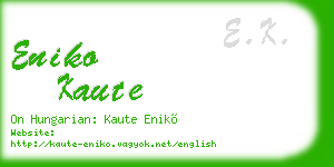 eniko kaute business card